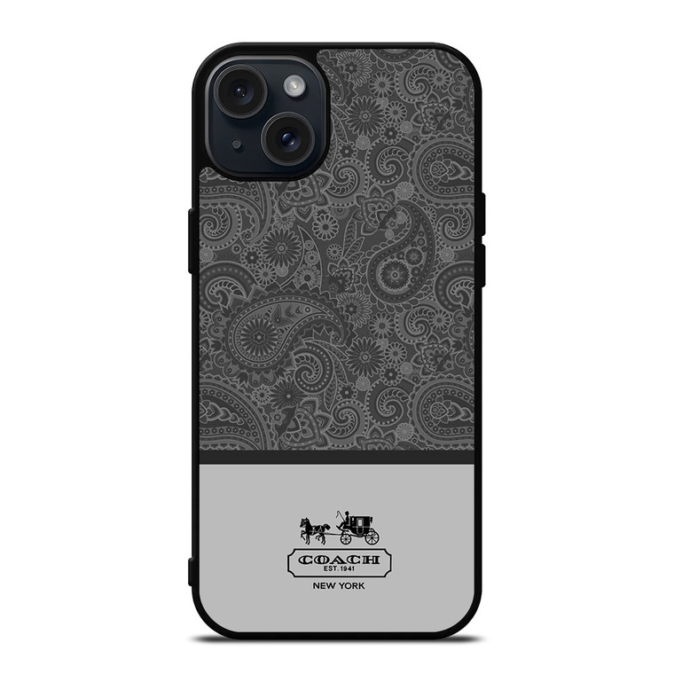 COACH NEW YORK GREY BATIK iPhone 15 Plus Case