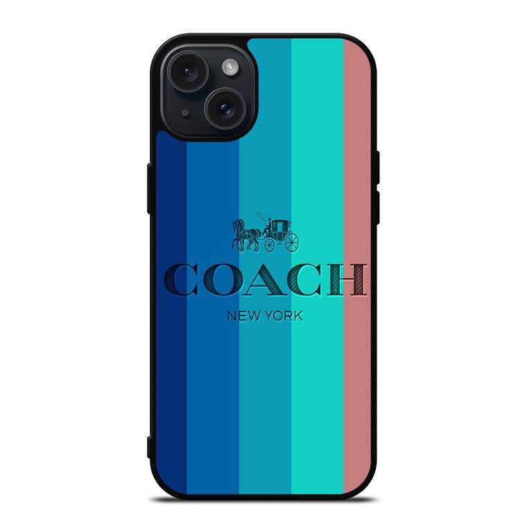 COACH NEW YORK STRIPES iPhone 15 Plus Case