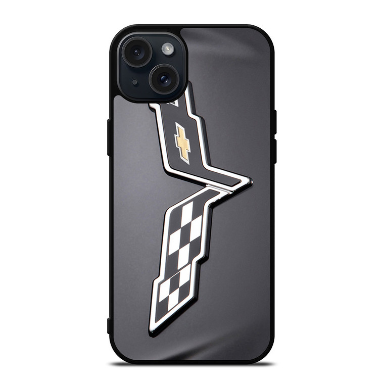 CORVETTE CHEVY LOGO EMBLEM iPhone 15 Plus Case