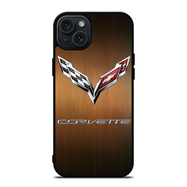 CORVETTE WOODEN LOGO iPhone 15 Plus Case