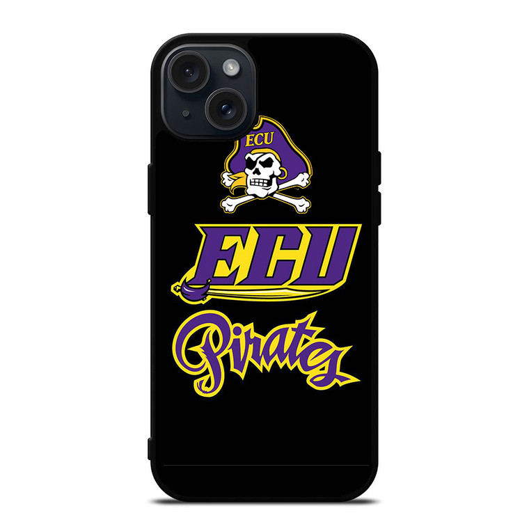 ECU EAST CAROLINA PIRATES UNIVERSITY FOOTBALL SYMBOL iPhone 15 Plus Case