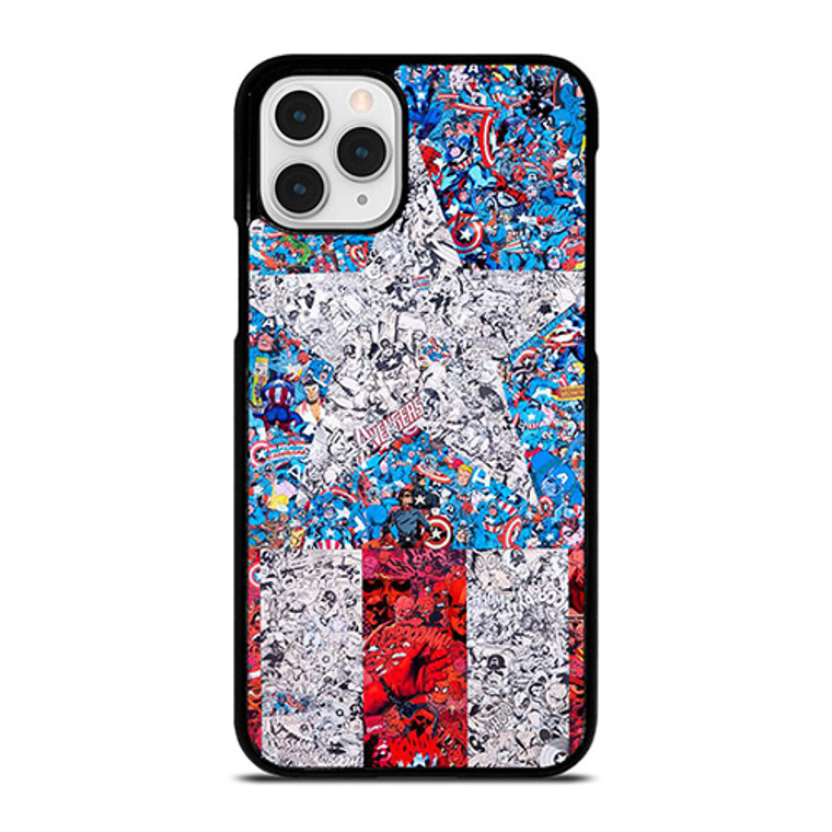CAPTAIN AMERICA MARVEL COLLAGES iPhone 11 Pro Case