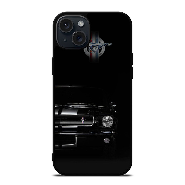 FORD MUSTANG BLACK iPhone 15 Plus Case FORD MUSTANG BLACK iPhone 15 Plus Case