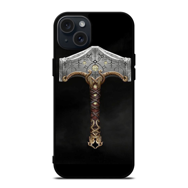 GOD OF WAR RAGNAROK HAMMER OF THOR iPhone 15 Plus Case