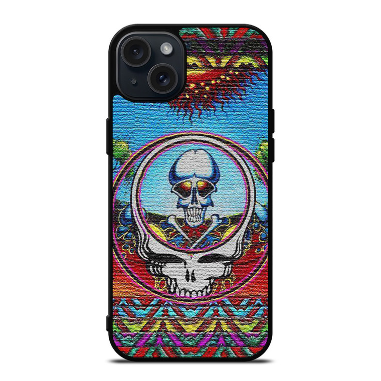 GRATEFUL DEAD SKULL FLORAL iPhone 15 Plus Case