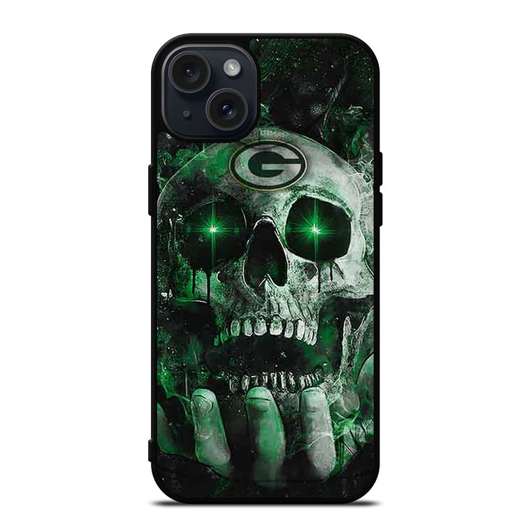 GREEN BAY PACKERS FOOTBALL SKULL SYMBOL iPhone 15 Plus Case