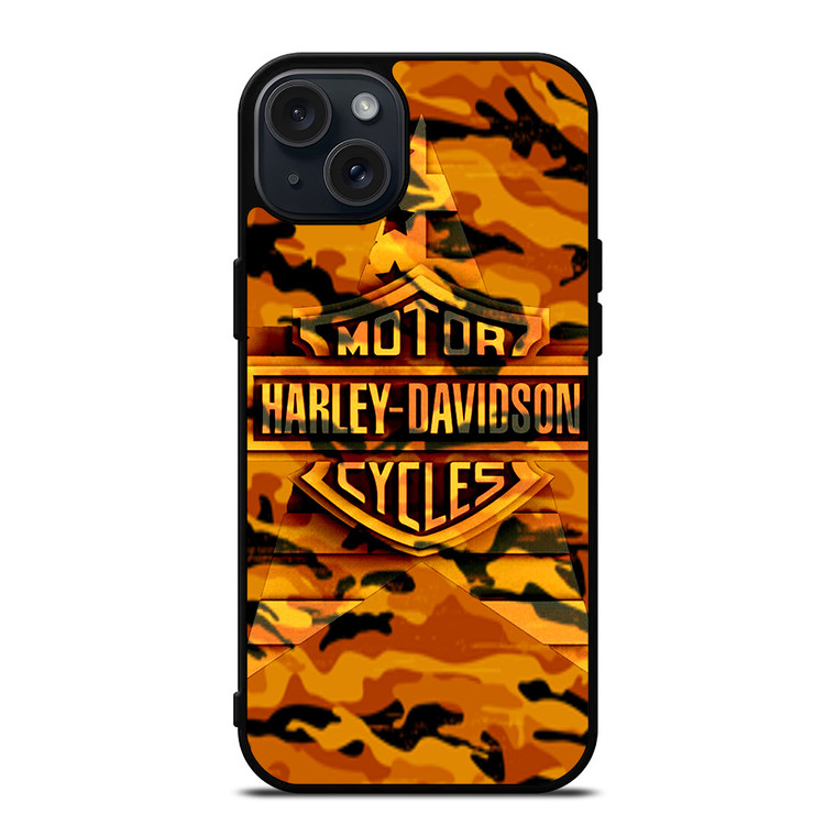 HARLEY DAVIDSON CAMO ORANGE iPhone 15 Plus Case