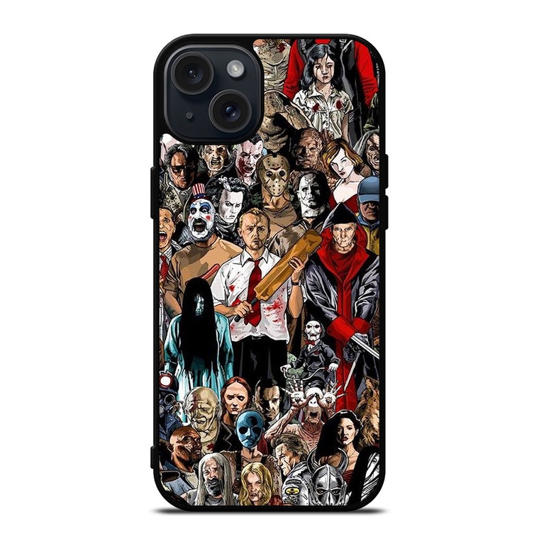 HORROR MOVIE COLLAGE iPhone 15 Plus Case