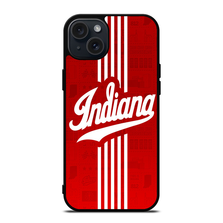 INDIANA HOOSIERS LOGO iPhone 15 Plus Case