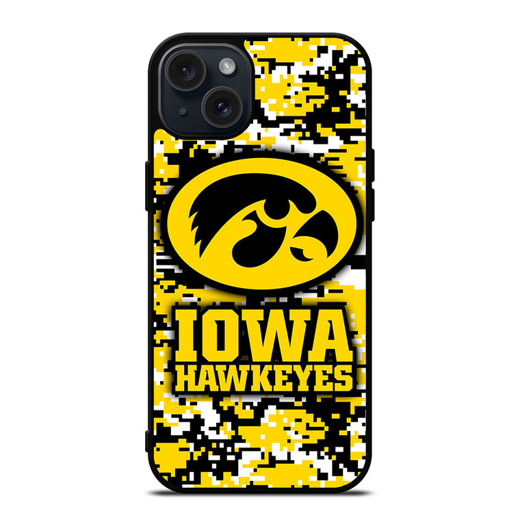 IOWA HAWKEYES CAMO iPhone 15 Plus Case
