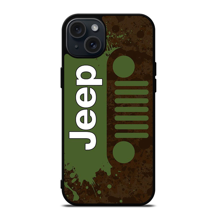 JEEP WRANGLER LOGO GREEN iPhone 15 Plus Case