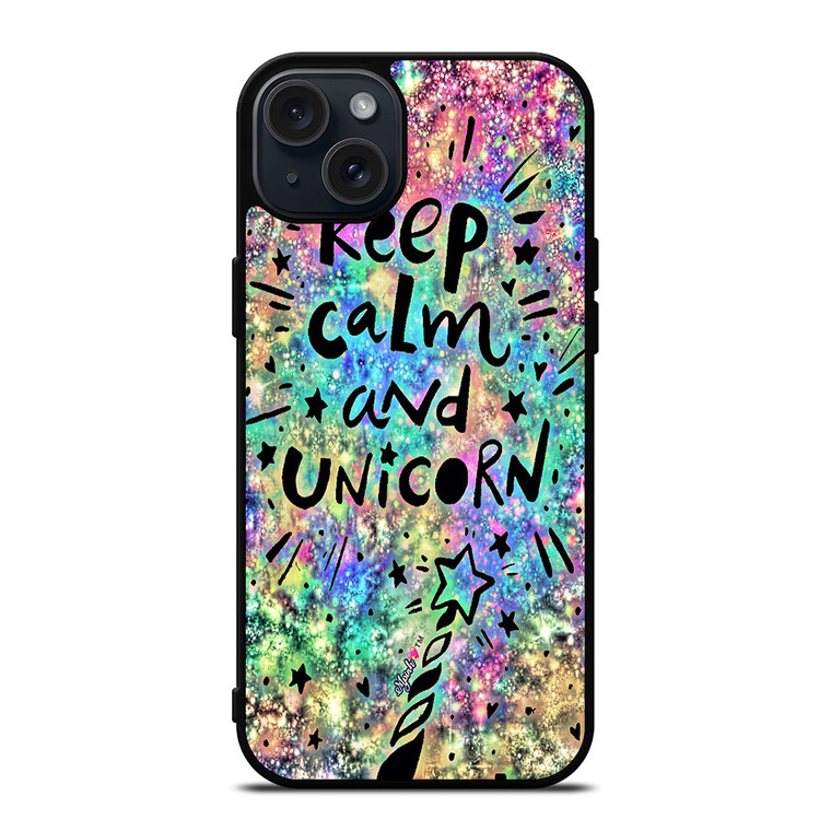 KEEP CALM AND UNICORN iPhone 15 Plus Case