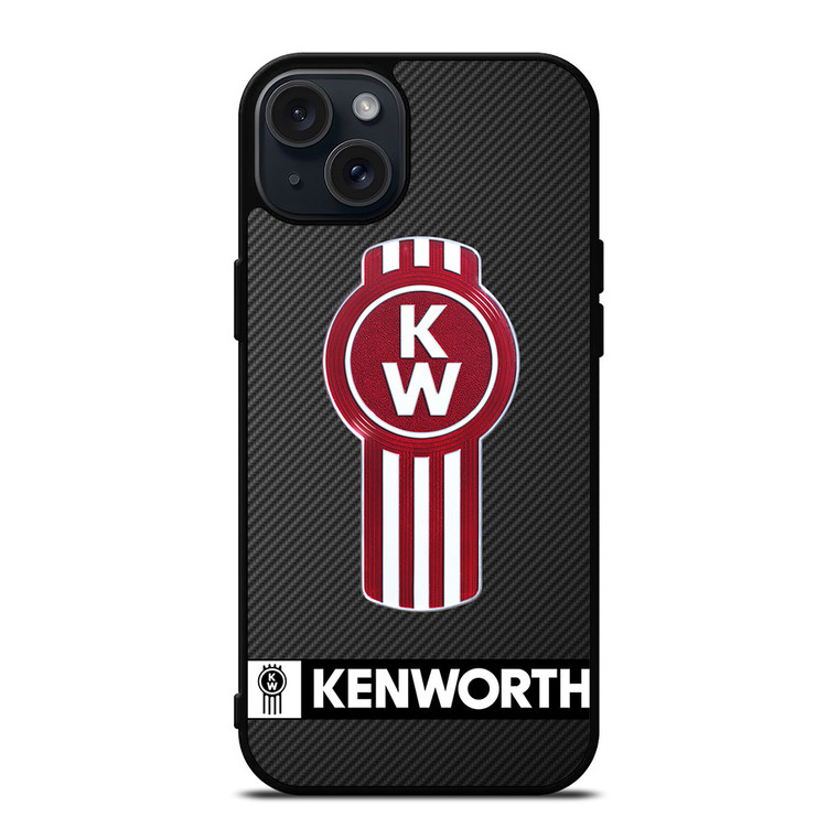 KENWORTH TRUCK LOGO CARBON iPhone 15 Plus Case KENWORTH TRUCK LOGO CARBON iPhone 15 Plus Case