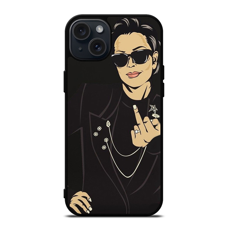 KRIS JENNER MIDDLE FINGER iPhone 15 Plus Case
