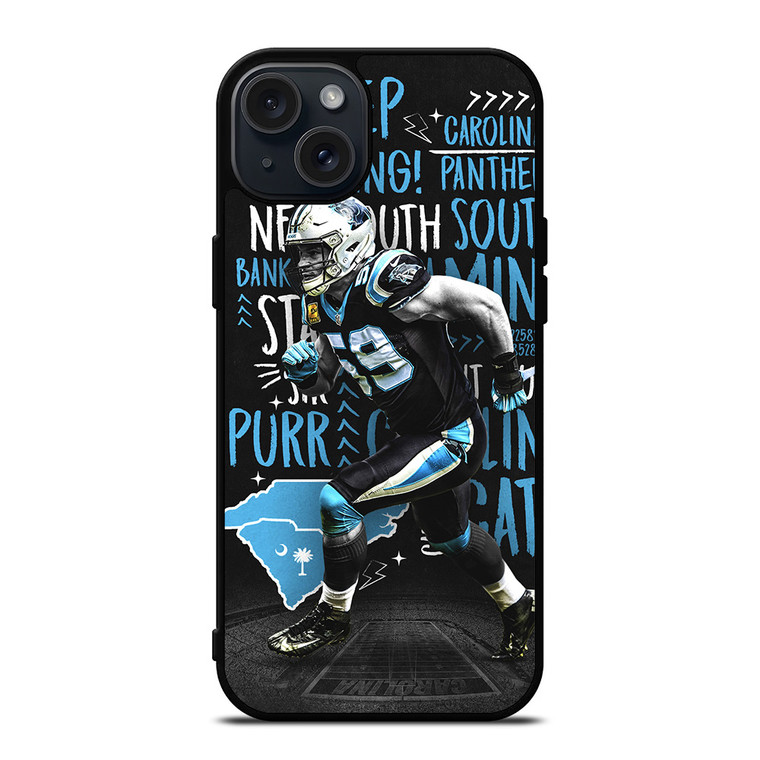 LUKE KUECHLY CAROLINA PANTHERS iPhone 15 Plus Case