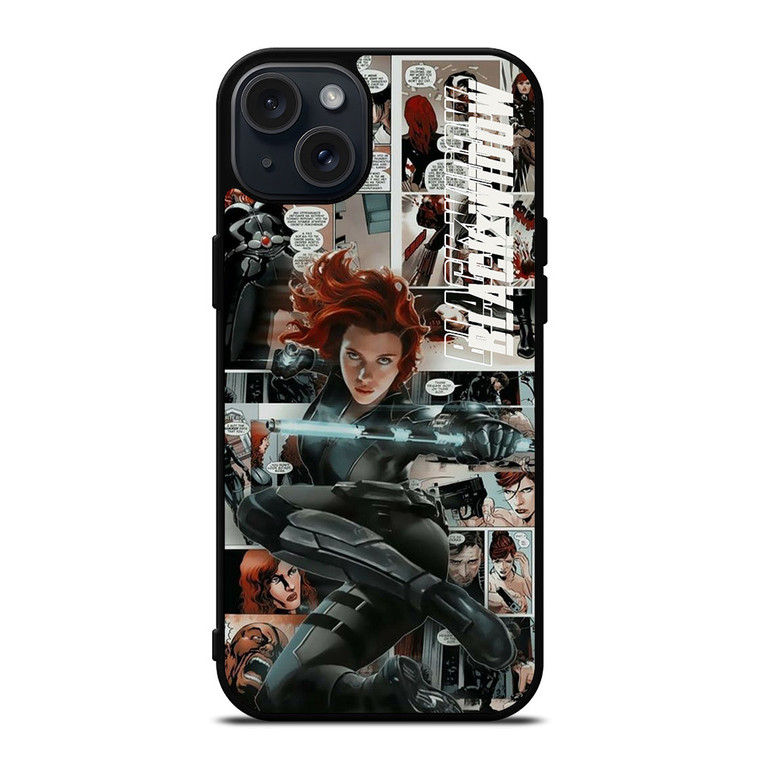 MARVEL BLACK WIDOW COMIC iPhone 15 Plus Case MARVEL BLACK WIDOW COMIC iPhone 15 Plus Case