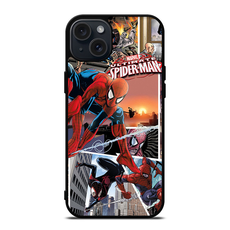 MARVEL ULTIMATE SPIDERMAN COMIC iPhone 15 Plus Case