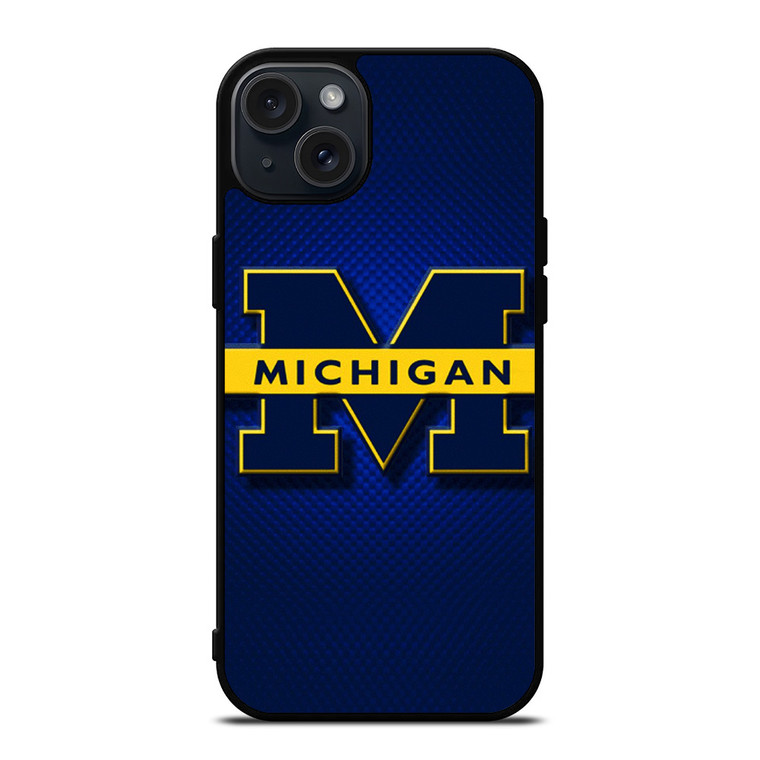 MICHIGAN WOLVERINE SYMBOL LOGO iPhone 15 Plus Case