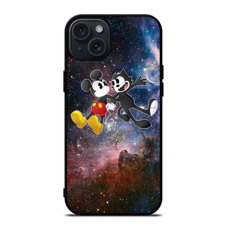 MICKEY MOUSE AND FELIX THE CAT iPhone 15 Plus Case