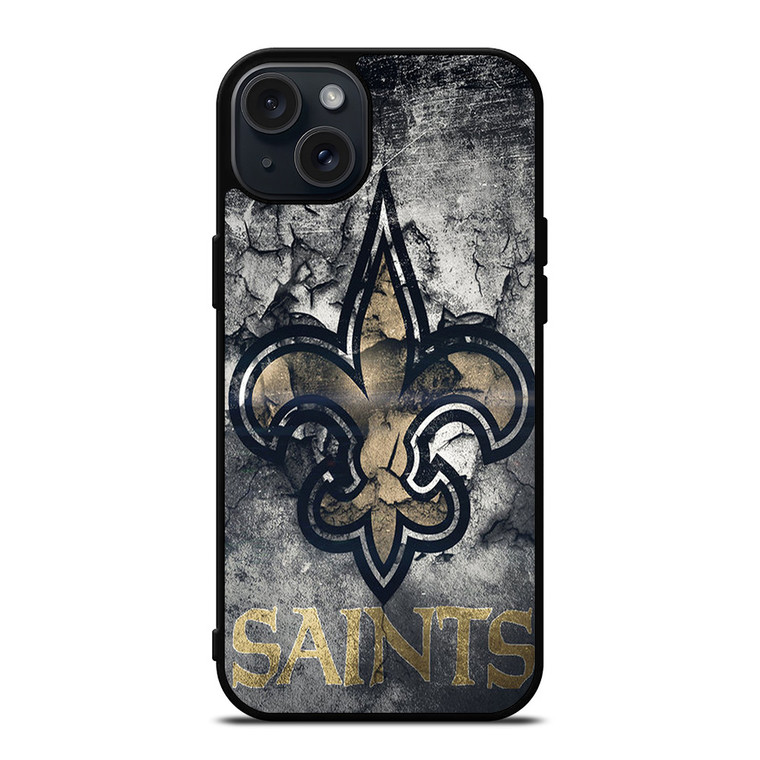 NEW ORLEANS SAINTS FOOTBALL LOGO iPhone 15 Plus Case NEW ORLEANS SAINTS FOOTBALL LOGO iPhone 15 Plus Case