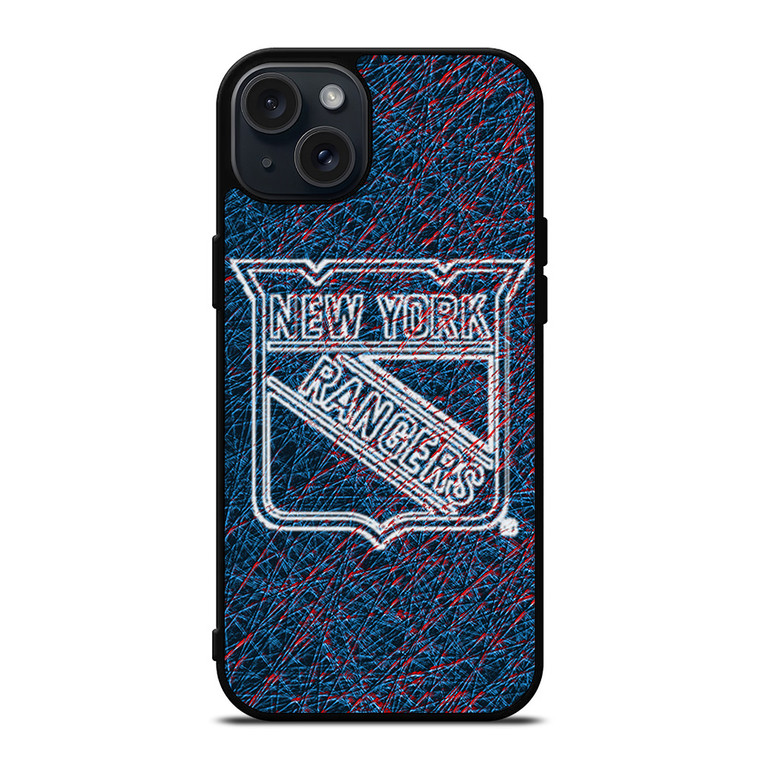 NEW YORK RANGERS ABSTRACT iPhone 15 Plus Case NEW YORK RANGERS ABSTRACT iPhone 15 Plus Case