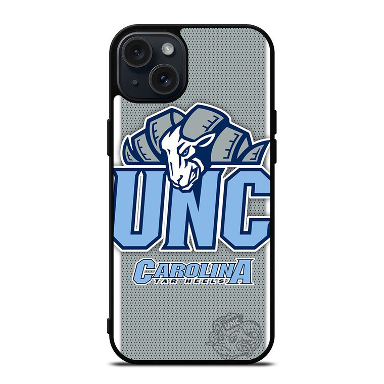 NORTH CAROLINA TAR HEELS UNIVERSITY FOOTBALL LOGO iPhone 15 Plus Case