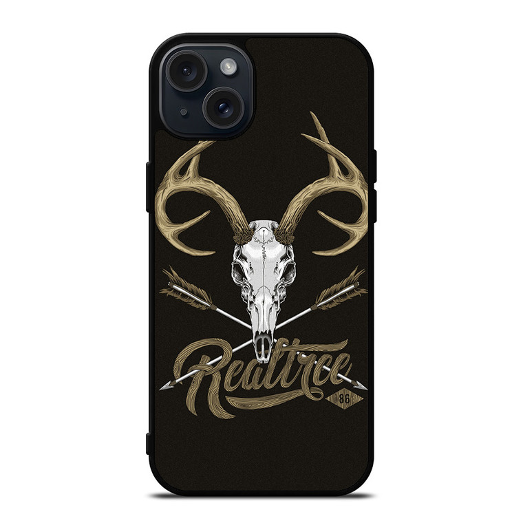 REALTREE DEER SKULL LOGO iPhone 15 Plus Case