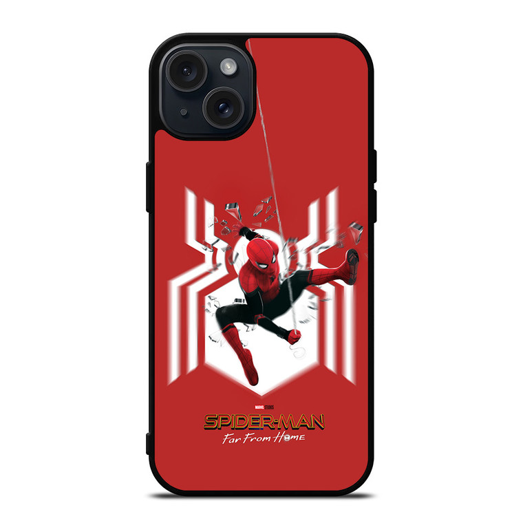 SPIDERMAN FAR FROM HOME LOGO RED ACTION iPhone 15 Plus Case SPIDERMAN FAR FROM HOME LOGO RED ACTION iPhone 15 Plus Case