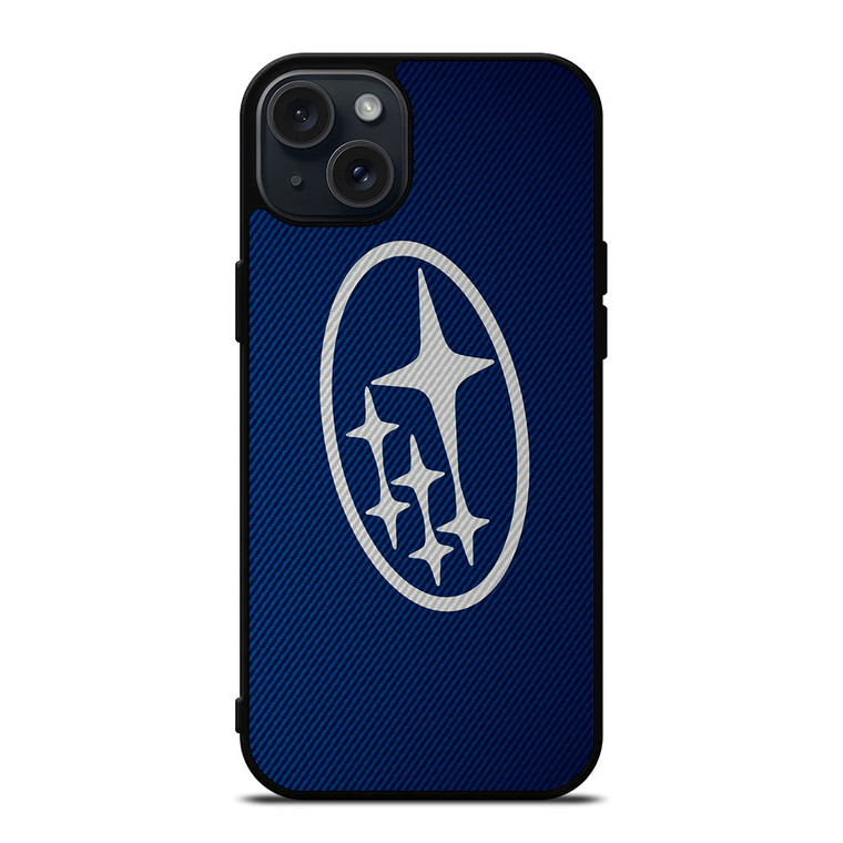 SUBARU LOGO BLUE CARBON iPhone 15 Plus Case