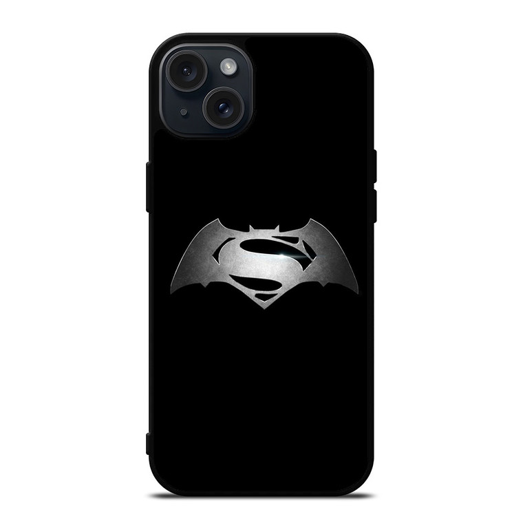 SUPERHEROES SUPERMAN VS BATMAN ICON iPhone 15 Plus Case SUPERHEROES SUPERMAN VS BATMAN ICON iPhone 15 Plus Case