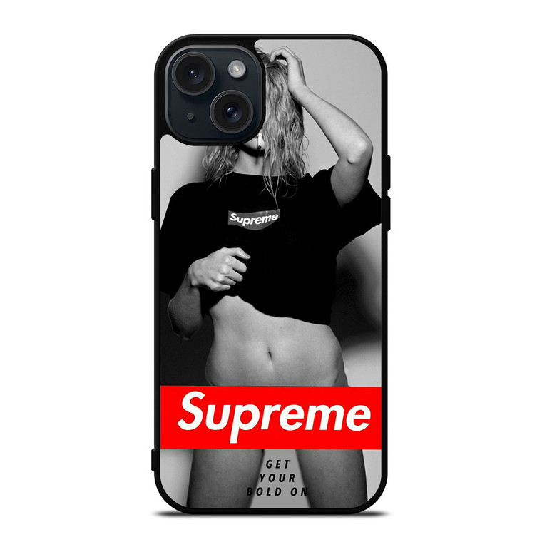 SUPREME GET YOUR BOLD ON iPhone 15 Plus Case SUPREME GET YOUR BOLD ON iPhone 15 Plus Case