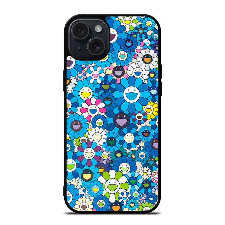 TAKASHI MURAKAMI BLUE FLOWERS iPhone 15 Plus Case