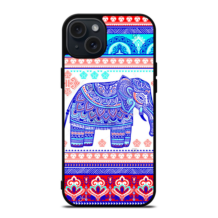 TRIBAL ORNAMENTSTOCK VECTOR ELEPANT iPhone 15 Plus Case