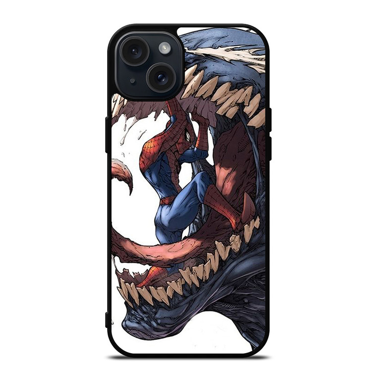 VENOM VS SPIDERMAN MARVEL CARTOON iPhone 15 Plus Case