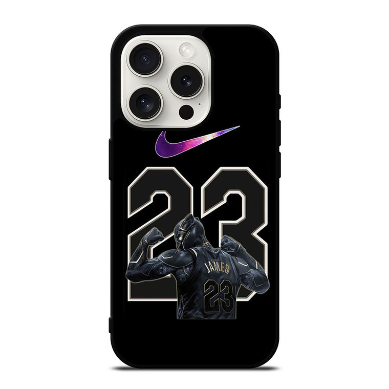 BLACK PANTHER LEBRON JAMES 23 iPhone 15 Pro Case