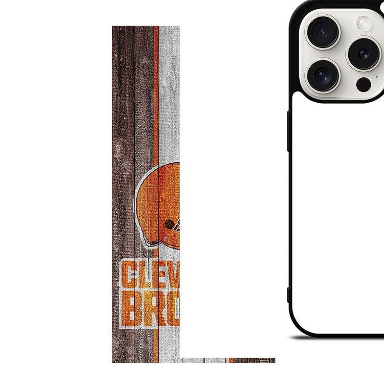 CLEVELAND BROWN WOODEN ICON iPhone 15 Pro Case