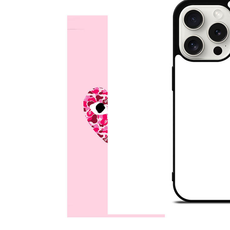 COMME DES GARCONS BAPE LOGO PINK iPhone 15 Pro Case