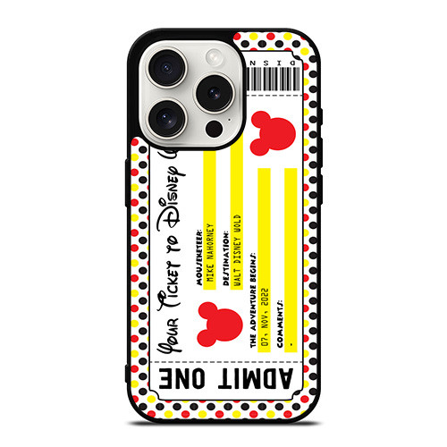 DISNEY WORLD TICKET iPhone 15 Pro Case