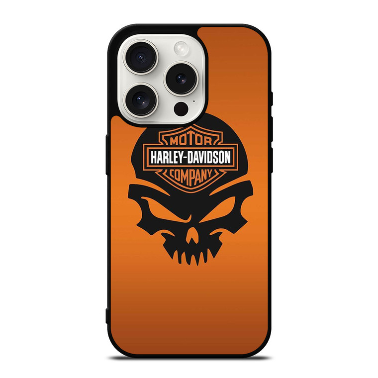 HARLEY DAVIDSON MOTORCYCLE SKULL LOGO iPhone 15 Pro Case