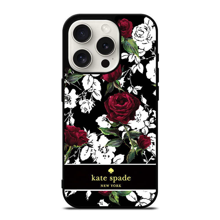 KATE SPADE ROSE RED WHITE iPhone 15 Pro Case