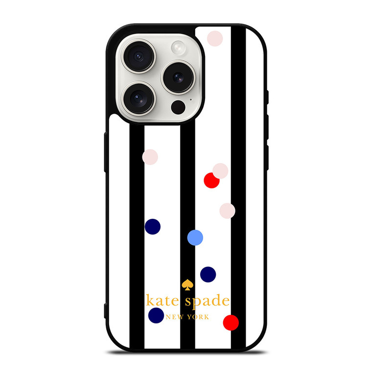 KATE SPADE STRIPE POLKADOTS iPhone 15 Pro Case