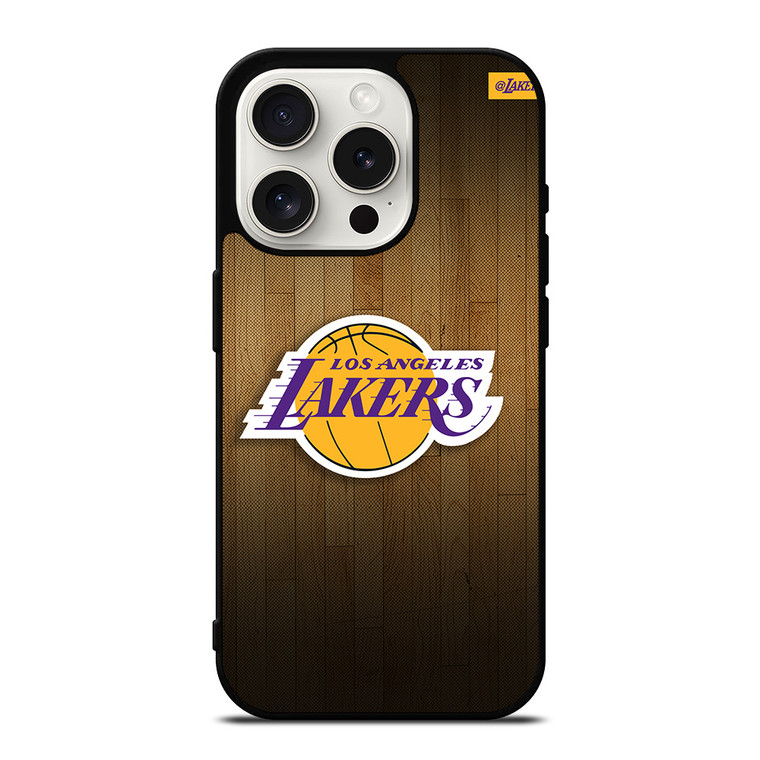 LA LAKERS BASKETBALL WOODEN iPhone 15 Pro Case
