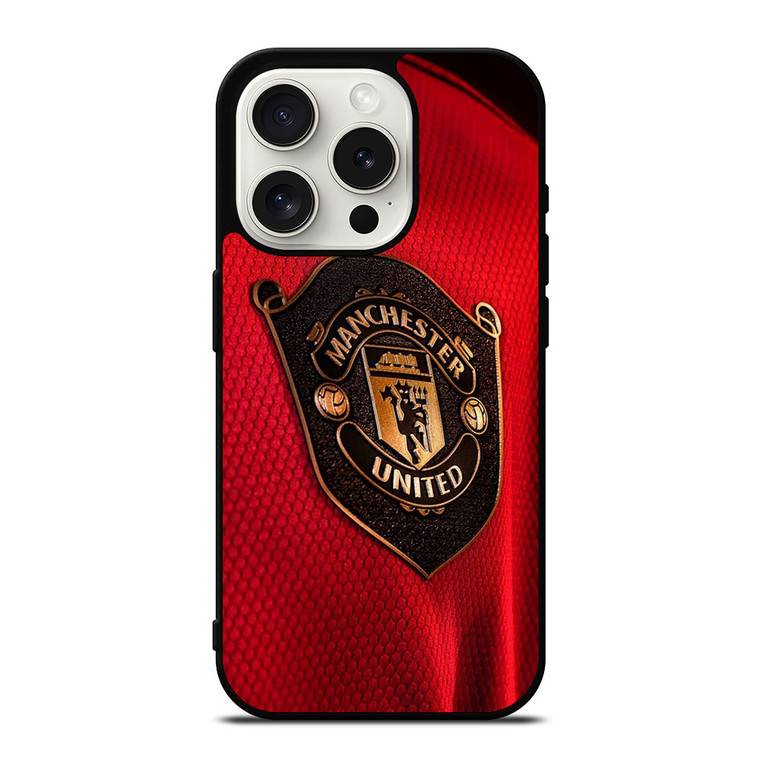 MANCHESTER UNITED LOGO JERSEY iPhone 15 Pro Case