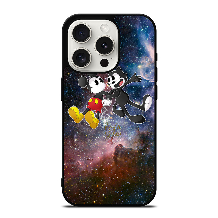 MICKEY MOUSE AND FELIX THE CAT iPhone 15 Pro Case