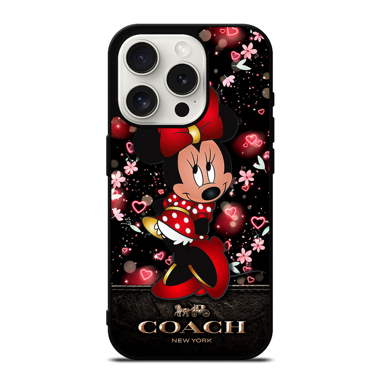 MINNIE MOUSE COACH FLOWERS iPhone 15 Pro Case