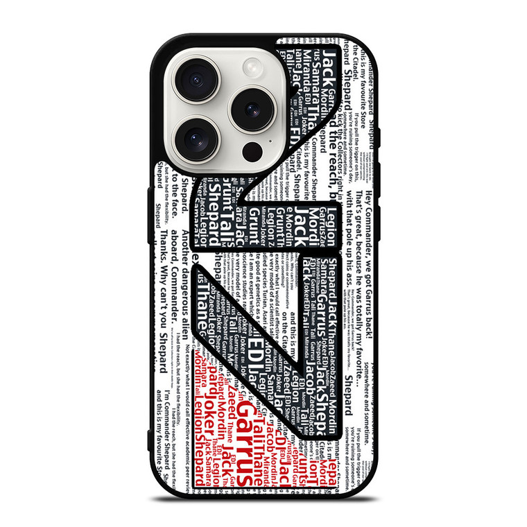 N7 MASS EFFECT LOGO TYPOGRAPHY iPhone 15 Pro Case