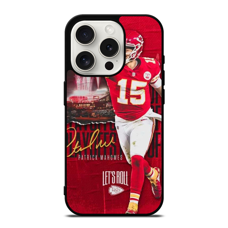 PATRICK MAHOMES KC CHIEFS iPhone 15 Pro Case PATRICK MAHOMES KC CHIEFS iPhone 15 Pro Case