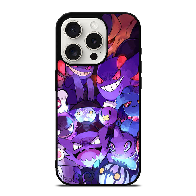 POKEMON GASTLY HAUNTER GENGAR ART GO iPhone 15 Pro Case POKEMON GASTLY HAUNTER GENGAR ART GO iPhone 15 Pro Case