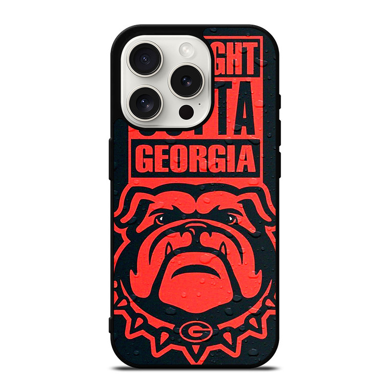 STRAIGHT OUTTA GEORGIA BULLDOGS DAWGS iPhone 15 Pro Case