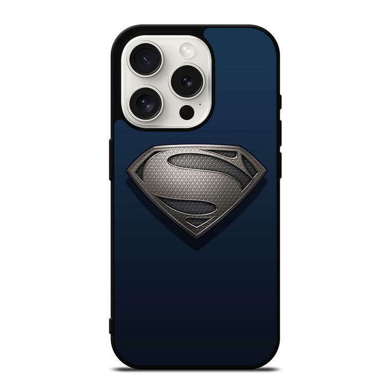 SUPERMAN NEW LOGO GREY iPhone 15 Pro Case SUPERMAN NEW LOGO GREY iPhone 15 Pro Case